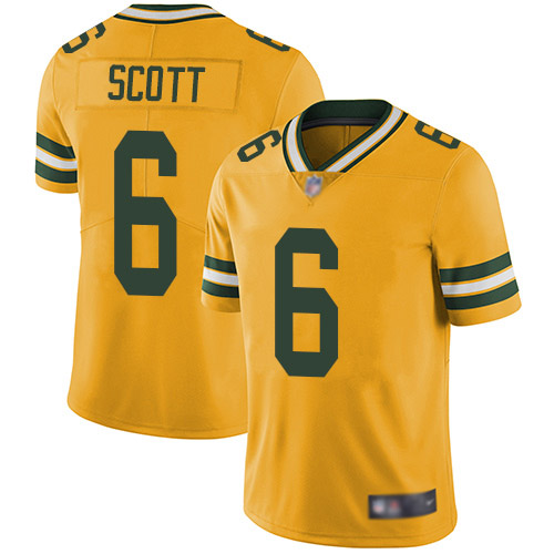 Green Bay Packers Limited Gold Men 6 Scott J K Jersey Nike NFL Rush Vapor Untouchable